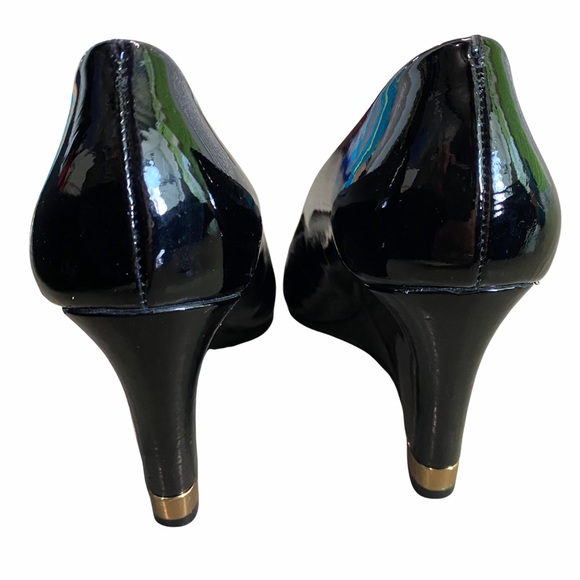 Tory Burch black patent leather wedges size 6.5 - Picture 3 of 7